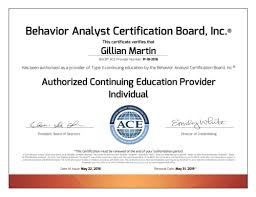 behavior analyst certification board