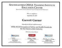 osha certification
