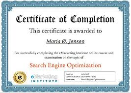 google seo certification