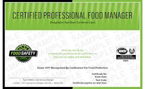 food safety certificate