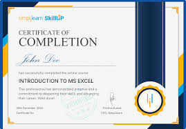 excel certification