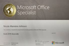 microsoft excel certification