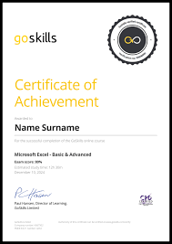 excel certification course